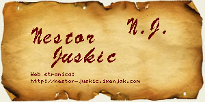 Nestor Juškić vizit kartica